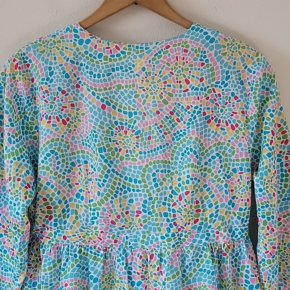 Talbots Cotton Mosaic Swim‎ Coverup Dress Size Small